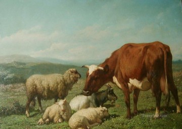 Ganado Vaca Toro Painting - Robbe Louis ganado en un campo